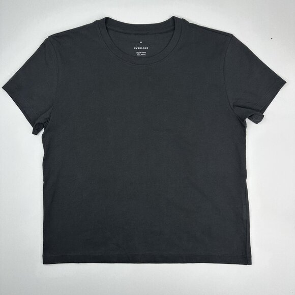 Everlane Women's NWOT Black Organic Cotton Short Sleeve Box-Cut‎ Tee XS/C35.25 - Picture 5 of 14